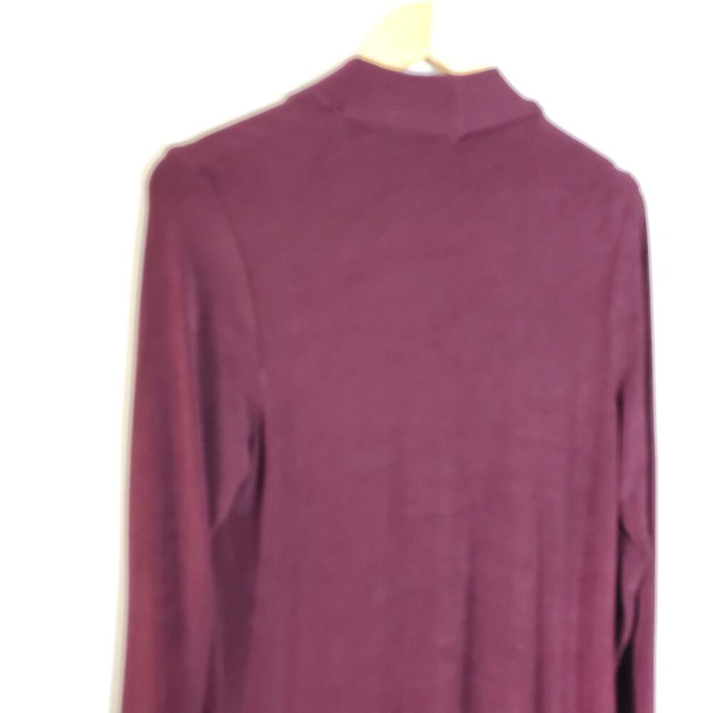 Chico's travelers Classic Long line cardigan sweater Dark Purple Size MED - Picture 6 of 11